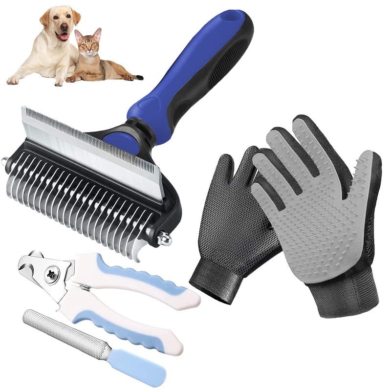 SkrZiz Cleaning pet Hair Removal Brush Set is a Long and Short Hair Remover Suitable for Large and Small Dogs and Cats. The Professional pet Grooming Tool Set can Reduce up to 96% of Shedding. Medium - PawsPlanet Australia