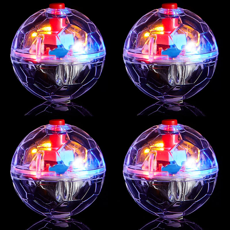 4 Pieces Ghost Hunting Cat Ball Motion Light Up Cat Balls LED Motion Activated Cat Ball Motion Light Up Cat Dog Interactive Toys Pet Glowing Mini Running Exercise Ball Toys for Animals Activity - PawsPlanet Australia