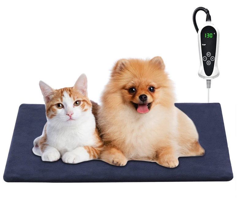 Pet Heating Pad for Dogs and Cats Upgraded Electri Pet Heated Mat Cat Warming Bed Pad with Waterproof and Auto Power Off Medium（22'' x18'') - PawsPlanet Australia