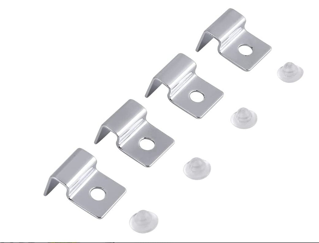 LEILIN 4Pcs Tank Glass Cover Clips Fish Tank Lid Holder Support, Stainless Steel Glass Cover Support Frame, Prevent Fish from Jumping Out, Keep Warm in Winter 3mm - PawsPlanet Australia