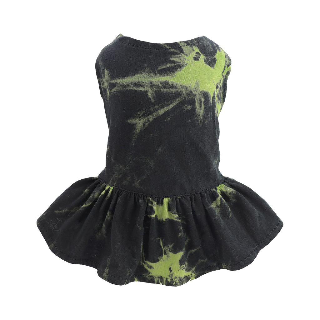 Fitwarm 100% Cotton Tie Dye Dog Clothes Dog Dresses Doggie Dress Puppy Tank Top Vest Dresses Summer Cat Clothes XX-Small Ghost Green - PawsPlanet Australia