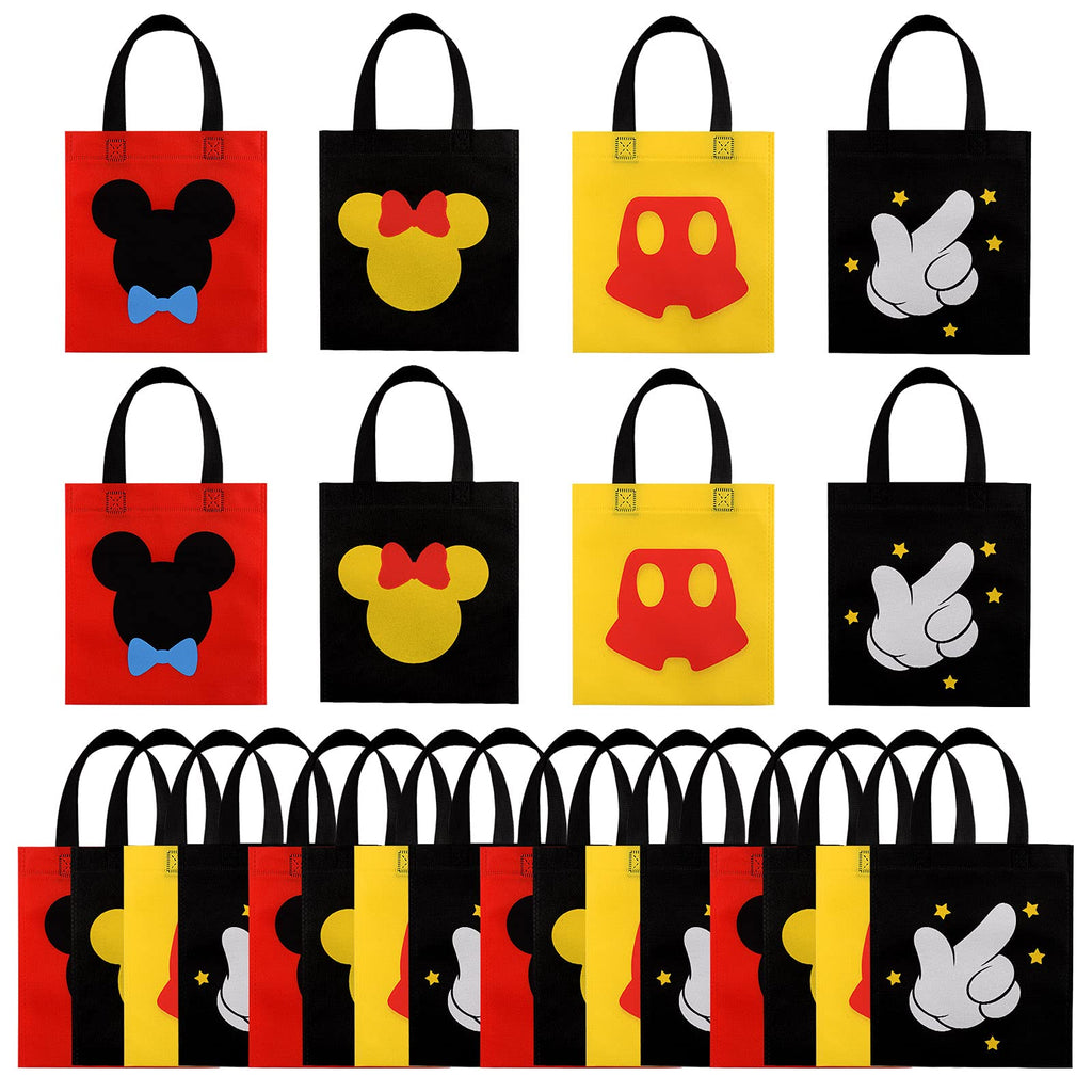 20 Pcs Non-woven Mickey Minnie Mouse Party Candy Treat Bags,Reusable Party Supplies, Mouse Favor Bags for Mouse Theme Party Decorations, Baby Birthday, Baby Shower - PawsPlanet Australia