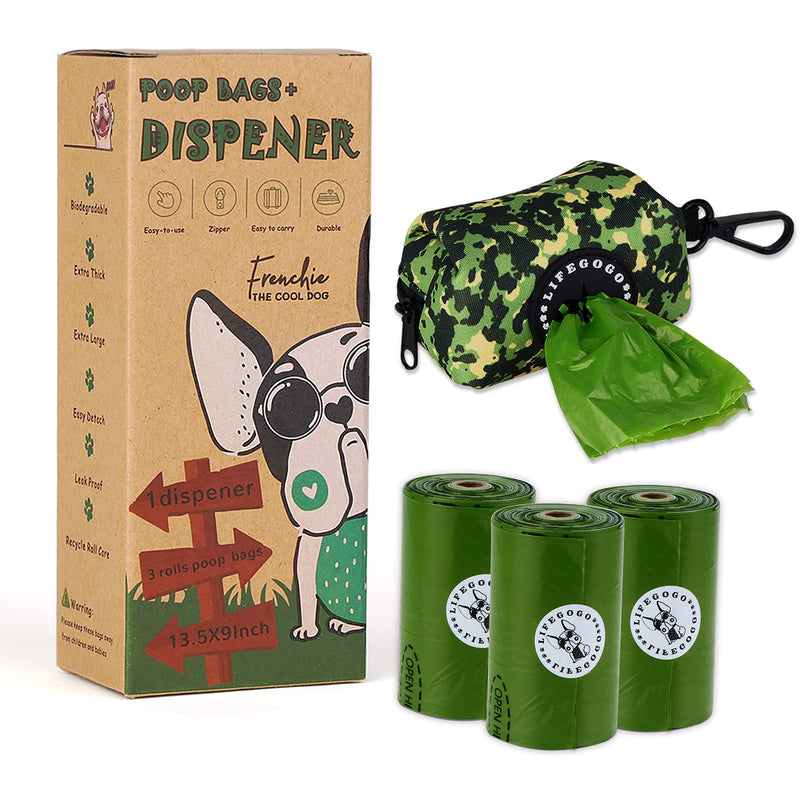 Dog Waste Bags with Dispenser, Leak-Proof & Extra Strong Dog Poop Bags, 60 Counts 3 Rolls 9x13.5 Inches Dog Bags for Poop Army Green 60 Bags - PawsPlanet Australia
