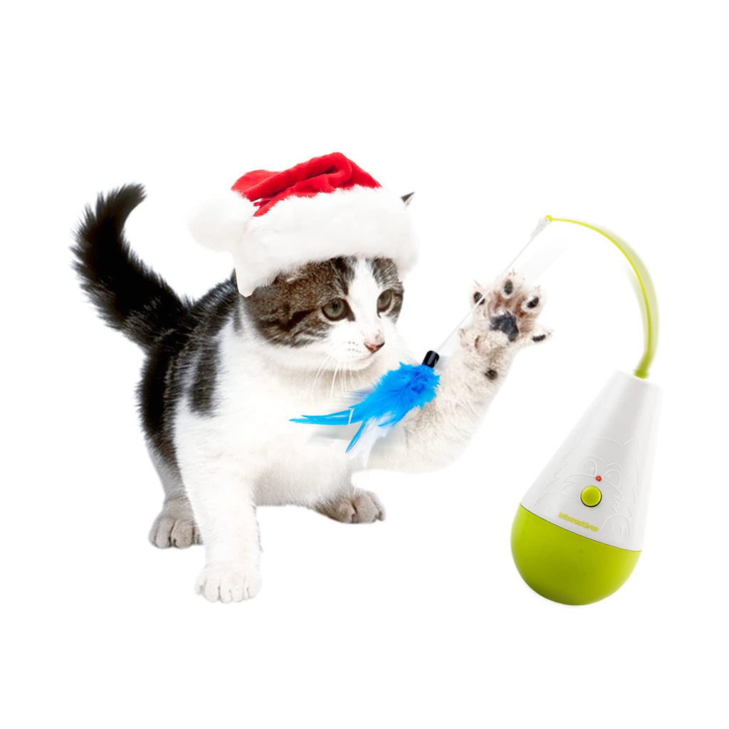 ALL FOR PAWS Cat Toys Interactive,Cat Feather Toys,Automatic Cat Toy,Cat Wand Toy,Culbuto Feather,Kitten Toys,Catnip Toys,Fun Stuff,Pet Toys Culbuto Feather - PawsPlanet Australia