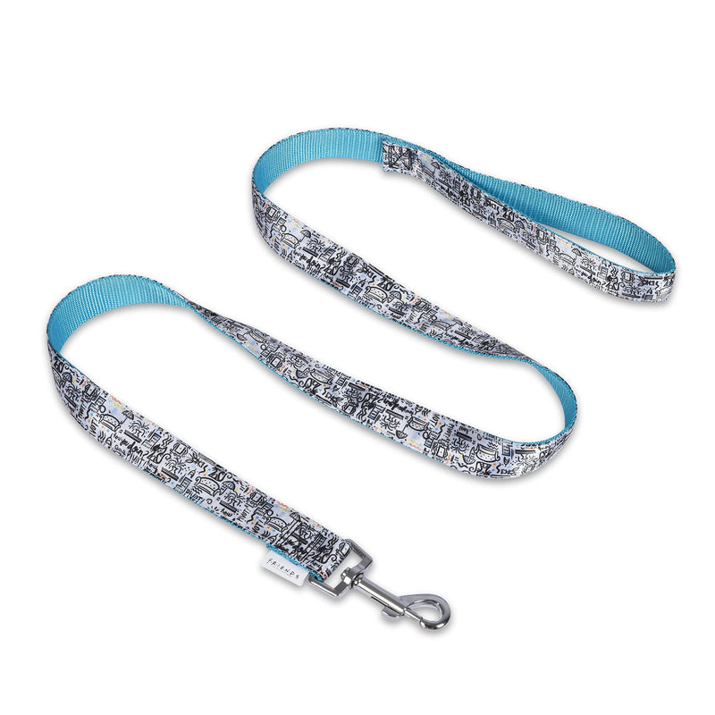 Friends TV Show City Doodle Dog Leash, Attaches to Harness - Friends Dog Lead, Puppy Leash, Leash for Dogs, Dog Leashes, Cute Dog Leash, Blue Dog Leash, Friends Pet Leash for Puppy, Dog Walking Leash 4 Foot - PawsPlanet Australia