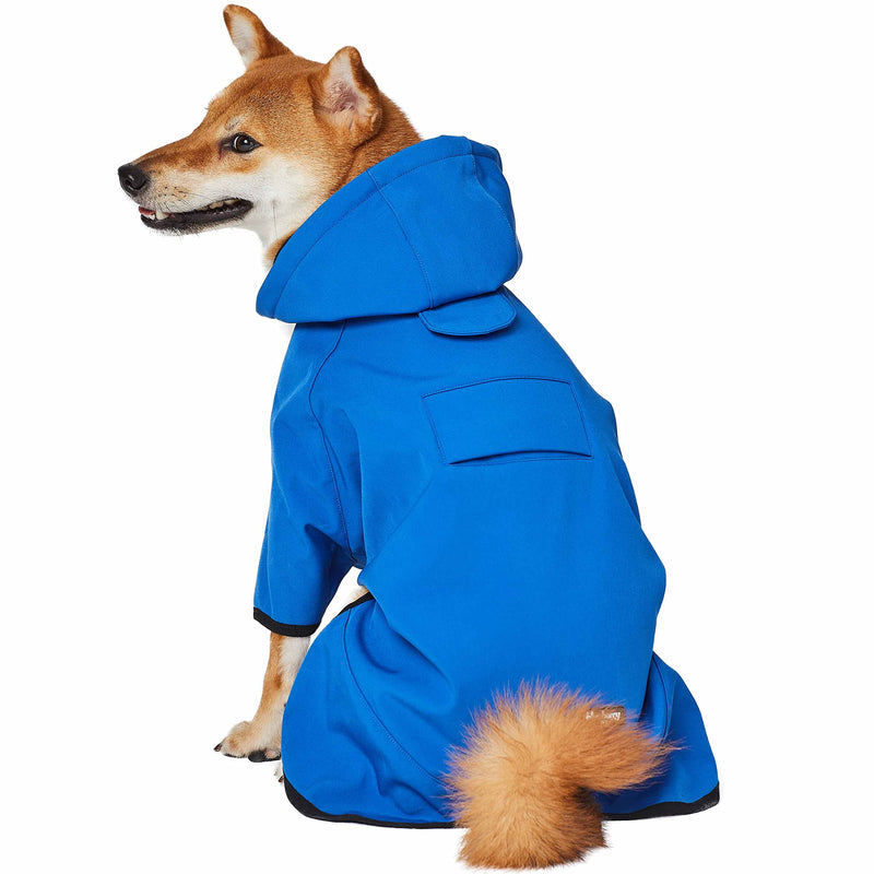 Blueberry Pet 2021 New 2 Colors Waterproof Dog Softshell Jacket, Hooded Raincoat and Windbreakers Size 10 (Pack of 1) Dazzling Blue - PawsPlanet Australia