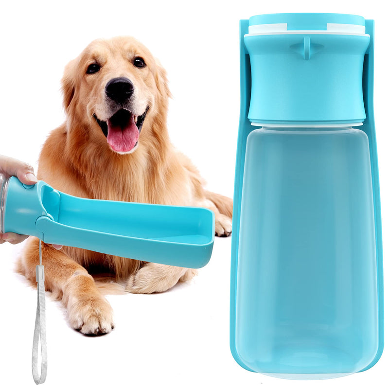 Portable Dog Water Bottle for Walking 19 OZ or 12 OZ Portable Pet Water Bottles for Puppy Small Medium Large Dogs Water Dispenser Dog Water Bowl Dog Accessories 19oz Blue - PawsPlanet Australia