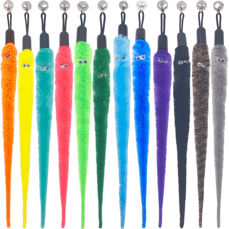 Cat Worm Toy Refills Cat Toy Wand Replacement, Cat Worms Refill, Worm Teaser Refills for Cat Wand 12 PCS Worm Refills - PawsPlanet Australia