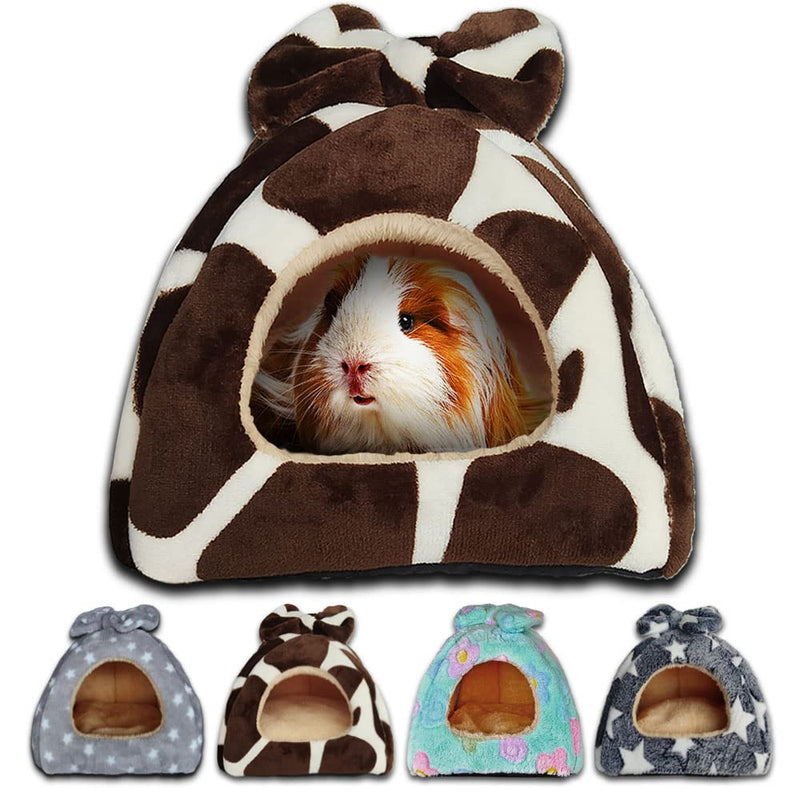 GINIDEAR Guinea Pig Bed, Guinea Pig Hideout House Accessories Warm Bed for Small Animals Hamsters Chinchillas Dwarf Bunnies Hedgehogs. S-8" x 8" Deer Print - PawsPlanet Australia