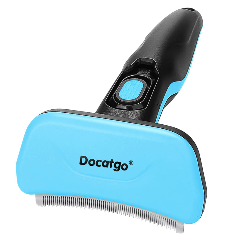 Docatgo Pet Grooming Brush for Dogs - Dog Comb Brush for Long Hair & Short Hair, Quick Self-Cleaning to Remove Tangles and Dead Furs, Professional Undercoat Deshedding Tool for Dogs and Cats Medium - PawsPlanet Australia