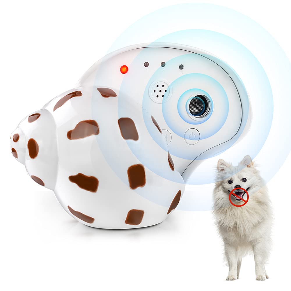 Yunboo Anti Barking Device, Ultrasonic Dog Barking Deterrent Device, Rechargeable Dog Barking Control Devices, Easy to Use Automatic Ultrasonic Dog Training Tools for Small Medium Large Dogs white - PawsPlanet Australia