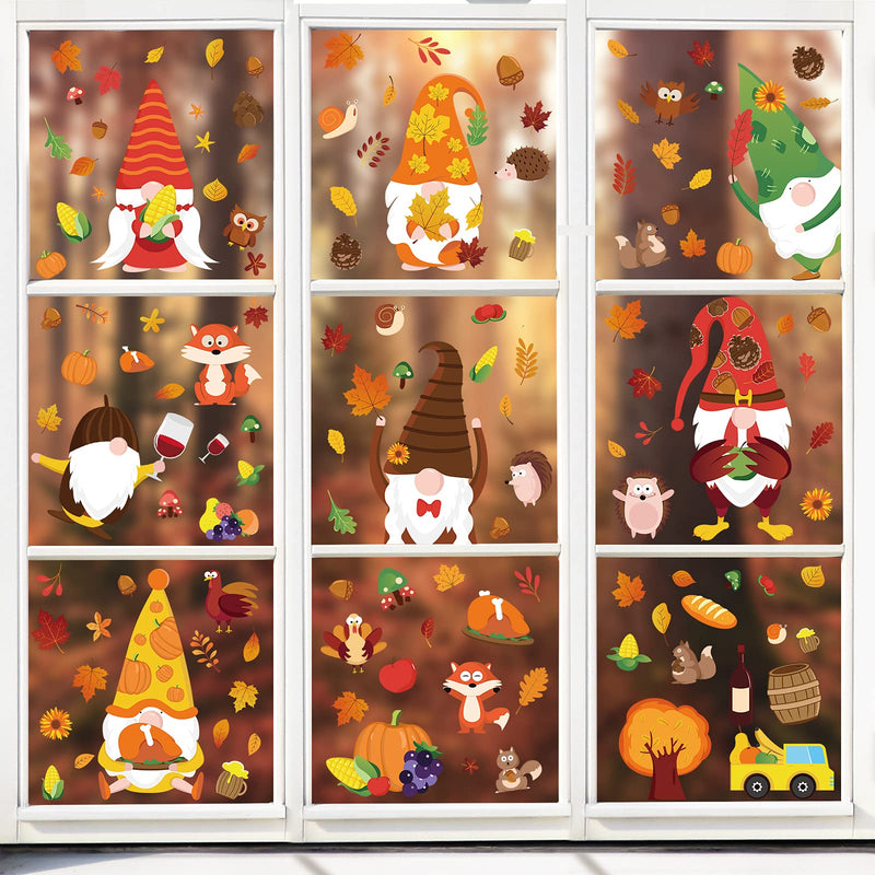 WD&CD Fall Window Clings, Autumn Window Clings for Glass 9 Pcs Thanksgiving Window Clings Decorations - PawsPlanet Australia