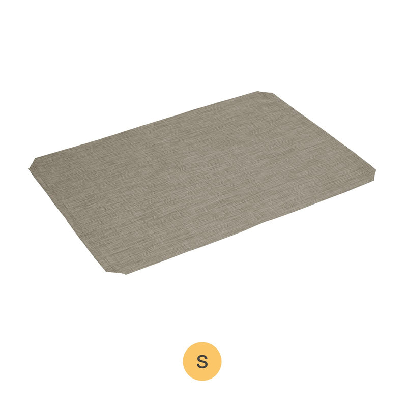 Veehoo Pet Bed Replacement Cover for Aluminum Chew Proof Dog Bed, Durable & Washable Textilene Mesh Fabric, Comfortable and Breathable Sleeping Mesh Replacement for All Dogs Cats, Dog Bed Not Included Small Beige Coffee - PawsPlanet Australia
