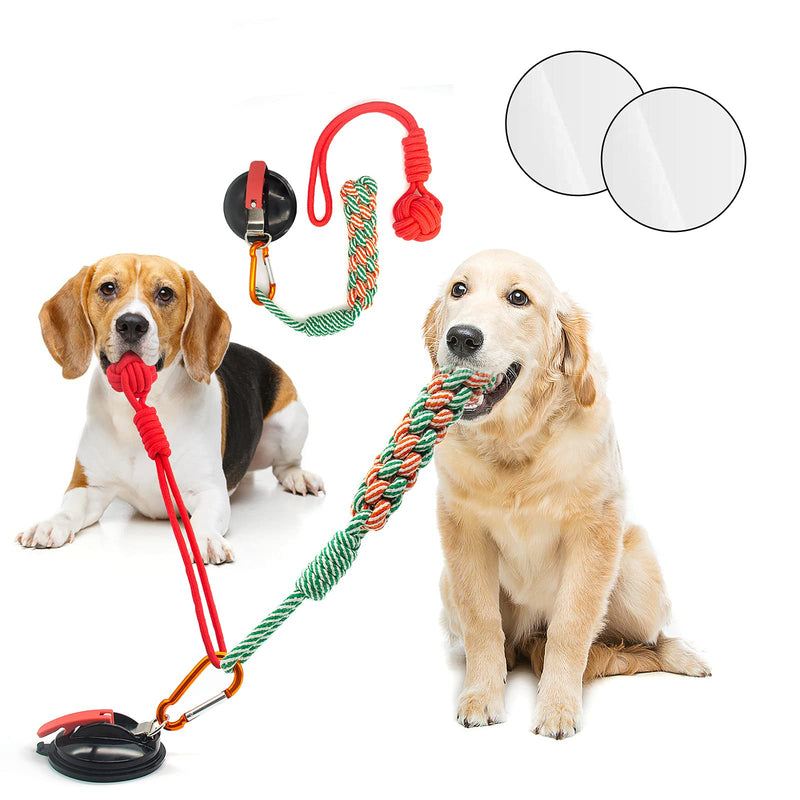 Suction Cup Dog Toy Rope, Upgraded Dog Chew Toy for Aggressive Chewers with 200lb Suction Power, Multifunctional Breed Teeth Clean Tug of War Dog Toys for Small Medium Large Dog, Bonus Floor Stickers - PawsPlanet Australia