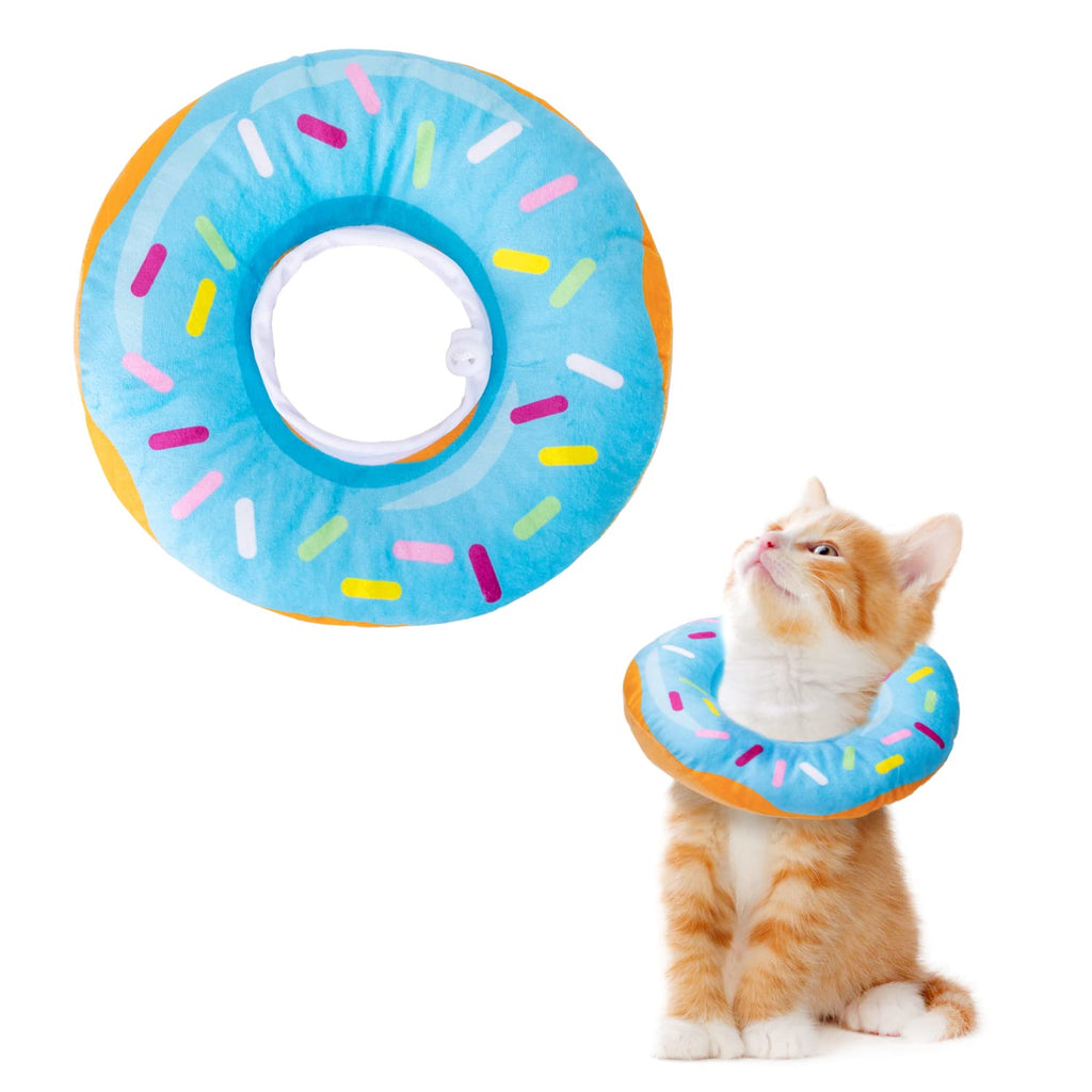 Cat Cone Collar Soft, Nobleza Adjustable Cute Donut Pet Recovery Collar for Wound Healing, Comfy Alternative Elizabethan Collar Medical Neck Pillow After Surgery Small - PawsPlanet Australia