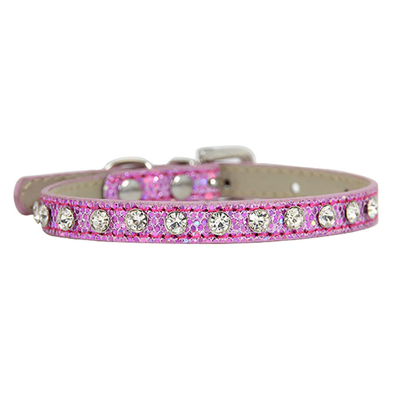 Cat Collar Soft Velvet Safe Adjustable Collars with Bling Diamante for Cat Small Pink - PawsPlanet Australia