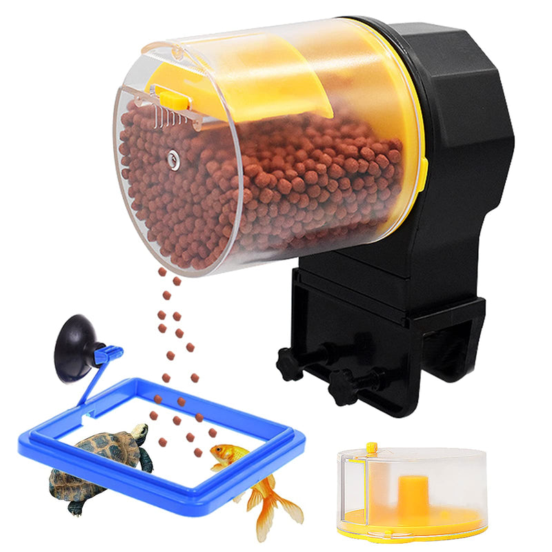Automatic Fish Feeder with 2 Food Dispensers and 1 Fish Loop, Automatic Fish Feeder Timer Dispenser for Aquariums Or Small Fish and Turtle Tanks, Automatic Fish Feeding On Holidays Or Vacations. - PawsPlanet Australia