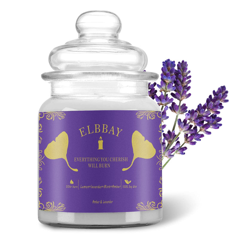 ELBBAY Scented Candles, Funny Candle Gift for Women Man, Natural Soy Wax Lavender Candles, 50 Hours Burn Fine Home Fragrance, Glass Jar Candles - PawsPlanet Australia