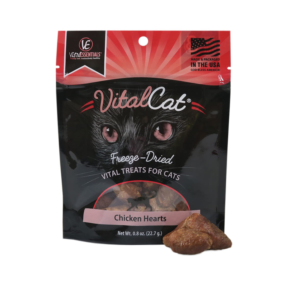 Vital Cat Freeze-Dried Chicken Hearts Cat Treats, 0.8 oz, Brown (3757) - PawsPlanet Australia