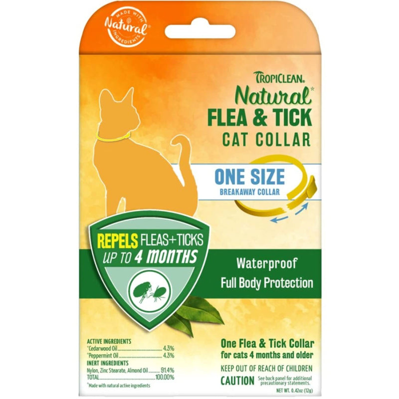 Natural Flea & Tick Cat Collar (One Size Fits All) - Includes Attached DBDPet Pro-Tip Guide - PawsPlanet Australia
