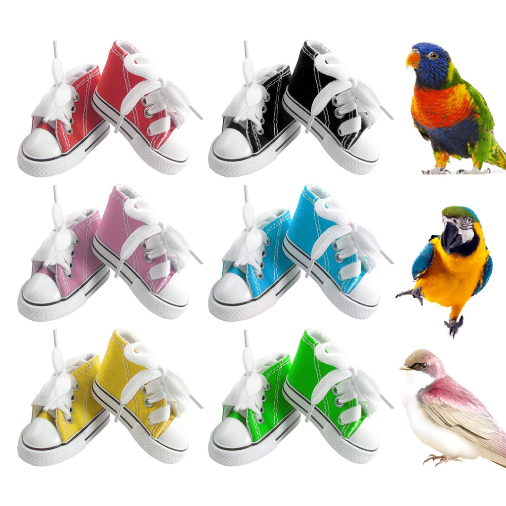 PETDCHEB 12 Pieces Bird Shoes Mini Sneaker Bird Toys Finger Shoes Fingerboard Shoes Bird Chew Toys Bird Toy Sneakers Toy Shoes for Sneaker Keychain Shoe Keychains Parrot Toys - PawsPlanet Australia