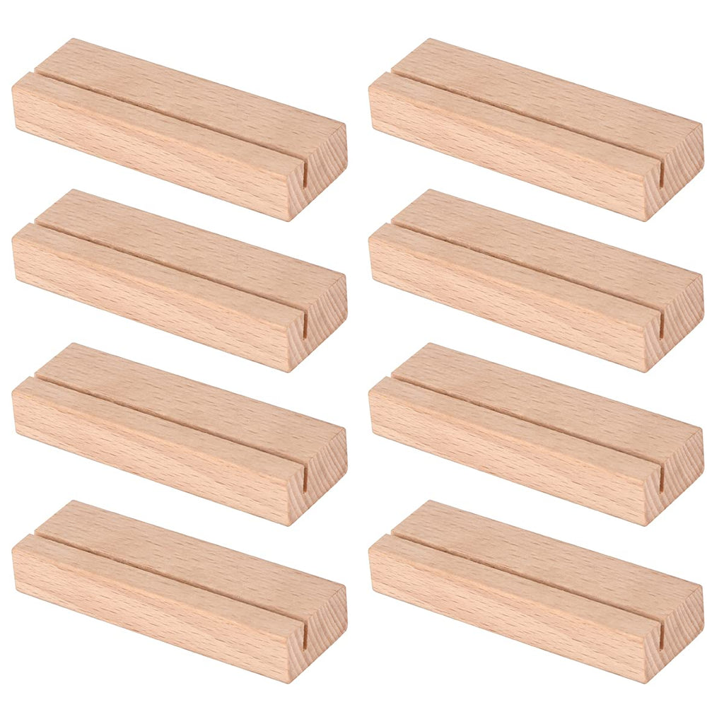 8 Pieces Wood Place Card Holders Wood Table Number Holder Stands Photo Picture Card Holders for Wedding Party Menu Table Decorations, 3.55 Inches Length 9*3.2*1.5cm - PawsPlanet Australia