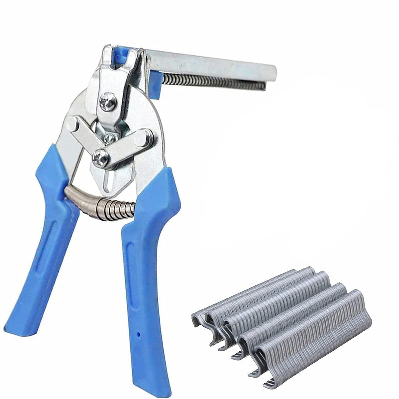 Type M Nail Ring Pliers - Hog Ring Chicken Duck Goose Dog Cat Rabbit Kit Clamp with Nail Groove for Animal Cages/Wire Fencing, Repair Hand Tools with 600 Pcs Galvanized Steel Rings - PawsPlanet Australia