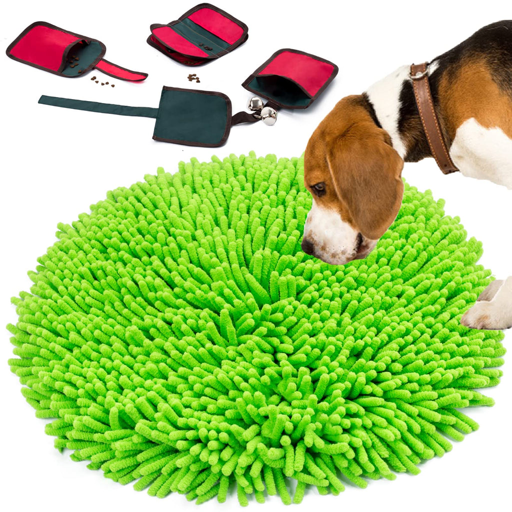 ZMUBB Snuffle Mat for Dogs Food Mat Dog Puzzle Toys Slow Feeder Interactive Feed Game Pet Foraging Mat for Smell Training and Stress Relief Green - PawsPlanet Australia