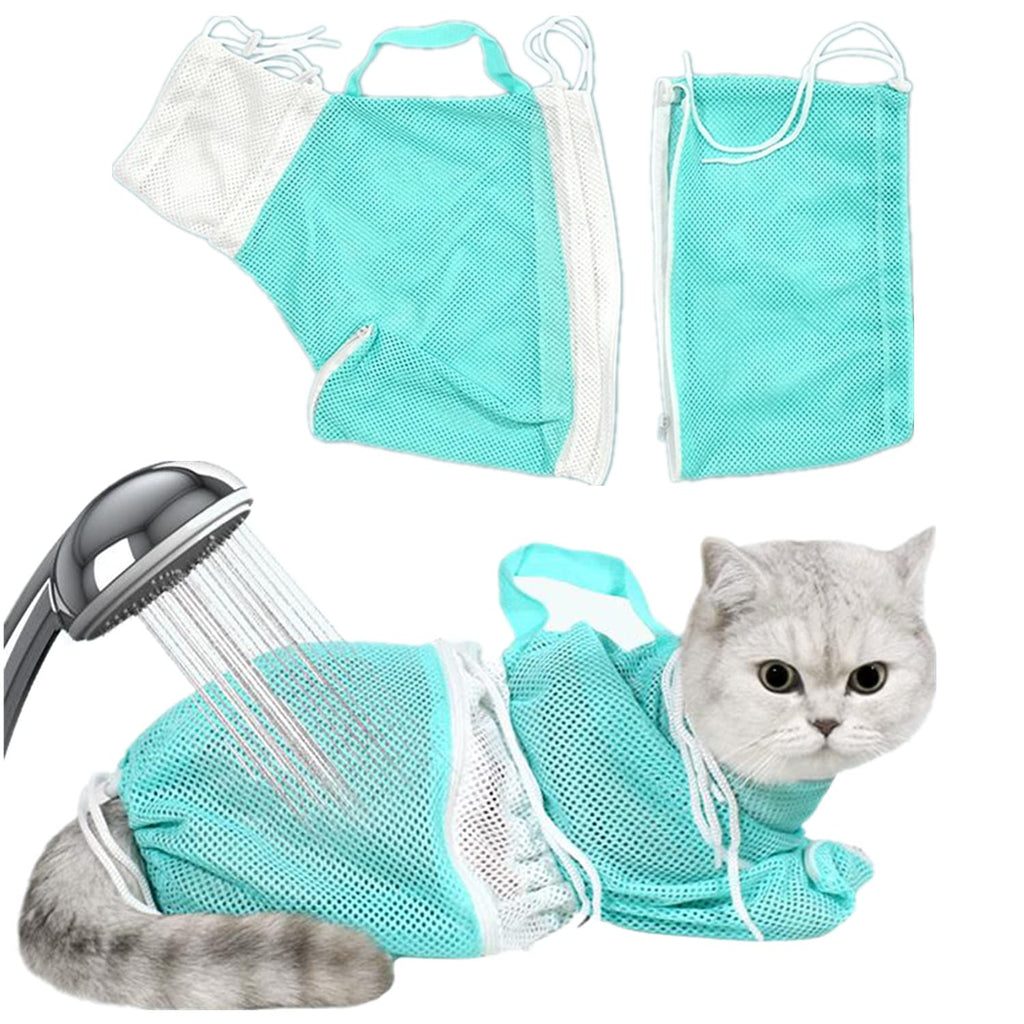 PetPong Cat Bathing Bag,Detachable and Adjustable in Size to Fit Kittens Shower Bag,Cat Washing Bag Perfect for Bathing,Nail Trimming, Ear Cleaning, Medicine Feeding and Grooming - PawsPlanet Australia