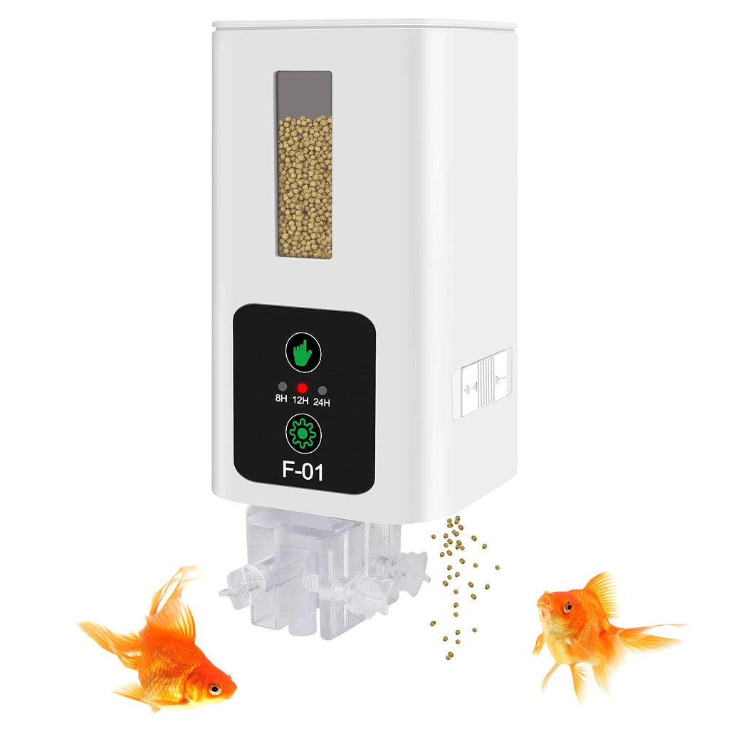 LINGSFIRE Automatic Fish Feeder, Smart Timer Fish Feeder Automatic Dispenser 300ML Capacity Automatic Fish Feeder for Aquarium or Small Fish Turtle Tank in Home Auto Fish Feeding on Vacation to Use - PawsPlanet Australia