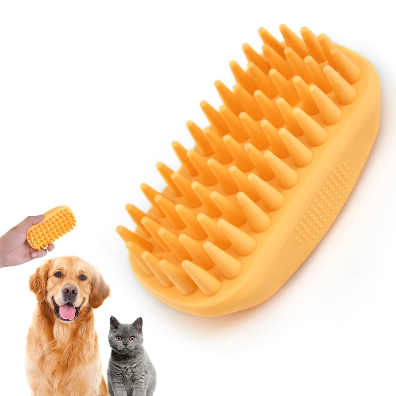 Silicone dog grooming brush pet shampoo bath brush anti skid soothing massage rubber comb bath dog brush - PawsPlanet Australia