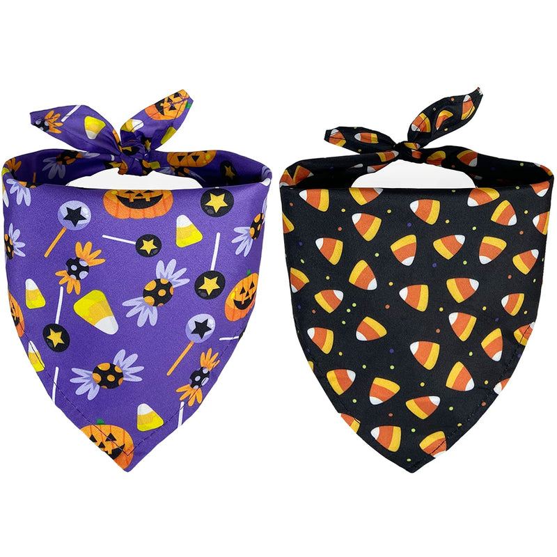 Ginmewrae 2 Pack Halloween Dog Bandana Triangle Bibs Scarf Accessories TG - PawsPlanet Australia