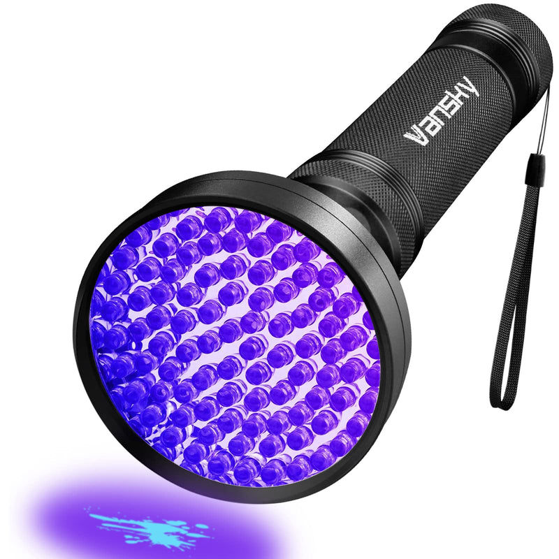 Vansky Black Light UV Flashlights, Ultra Bright 100 LED 395nm Ultraviolet Blacklight Detector for Dog Cat Pet Urine, Dry Stains and Bed Bug, Matching with Pet Odor Eliminator - PawsPlanet Australia