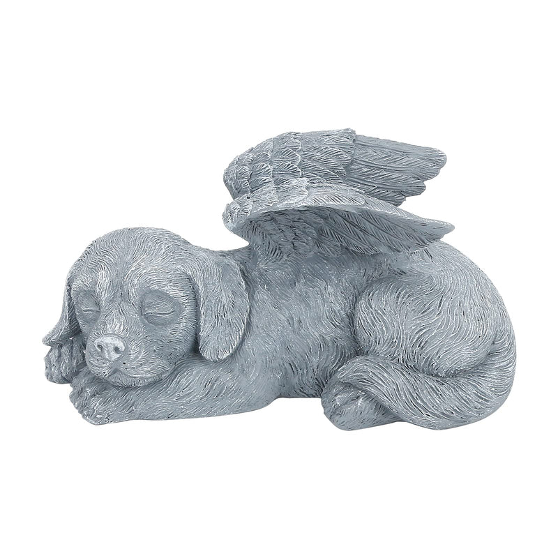 WIOR Pet Memorial Stone, Resin Dog Memorial Statue Pets Grave Marker Grave for Cemetery for Pets Dog Memorial Bereavement Gifts Sleeping Dog Angel Tribute Statue to Honor Cherished Pets - PawsPlanet Australia