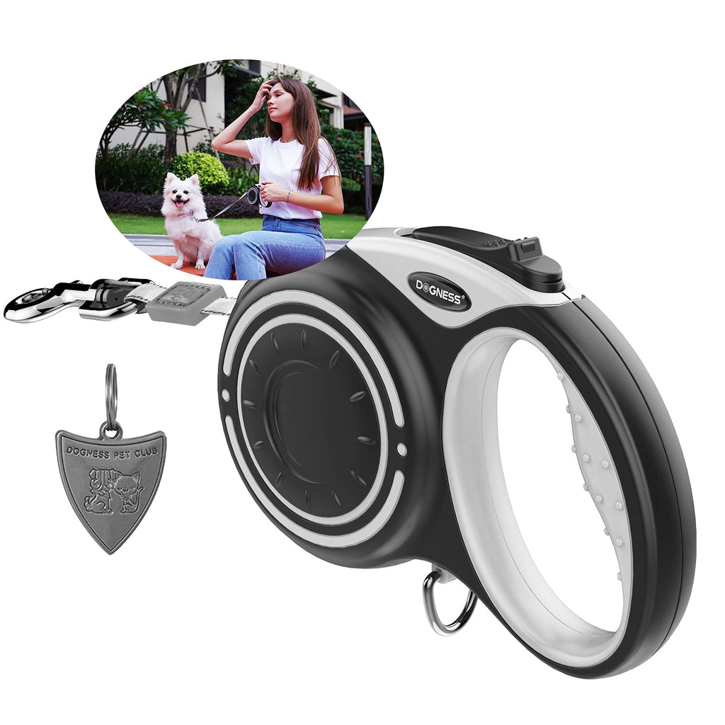 Retractable Dog Leash for Medium Large Breed and Small Cats with Anti-Lost ID Tag Bonus, Tangle-Free Nylon Leash, up to 16ft ,Classic Walking Strong Heavy Duty Tape with Anti-Slip Handle, Easy to use 4M - PawsPlanet Australia