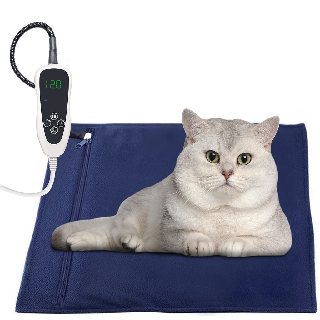 Pet Heating Pad, Electric Heating Pad for Dogs and Cats Indoor Upgraded 11 Levels Temperature Adjustable Warming Bed 12 Timers Levels Auto Power Off Safe Heated Mat Medium:18"x18" - PawsPlanet Australia