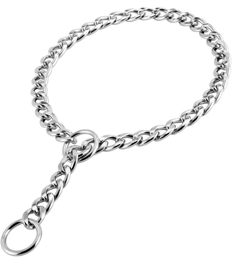 JuWow Chain Dog Training Choke Collar, Adjustable Premium Stainless Steel Slip Collars, Strong, Durable, Tarnish Resistant Metal Chain, Heavy Duty Chew Proof for Small Medium Large Dogs 16 x 0.79 Inch(Pack of 1) - PawsPlanet Australia