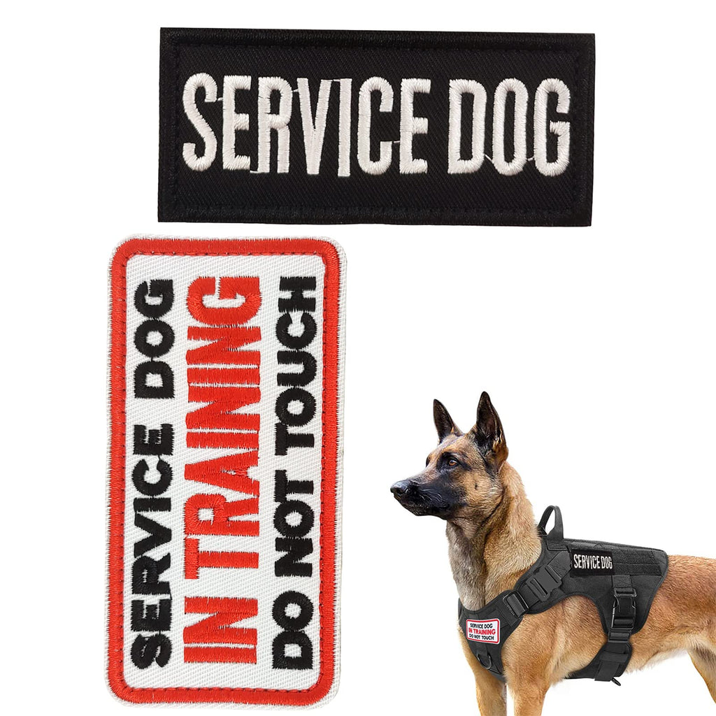 Dog Patches 2 Pcs Service Dog Patch Removable Service Dog Patches with Velcro Emotional Support Dog for Medium Large Dogs - PawsPlanet Australia
