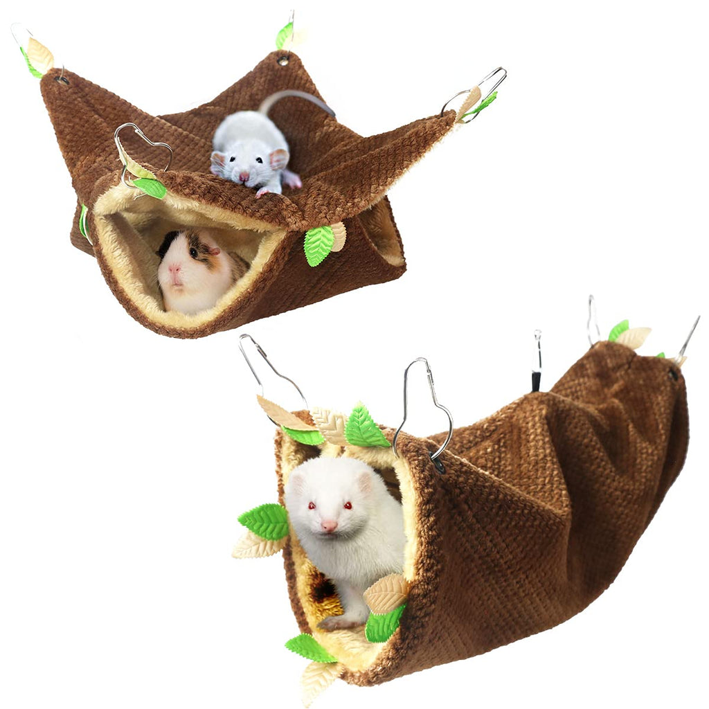 LEFTSTARER Guinea Pig Ferret Rat Hammock Toy Small Animal Cage Accessories Hideout Tunnel & Bunkbed Hammock for Rat Ferret Guinea Pig Hamster Sugar Glider Chinchilla - PawsPlanet Australia
