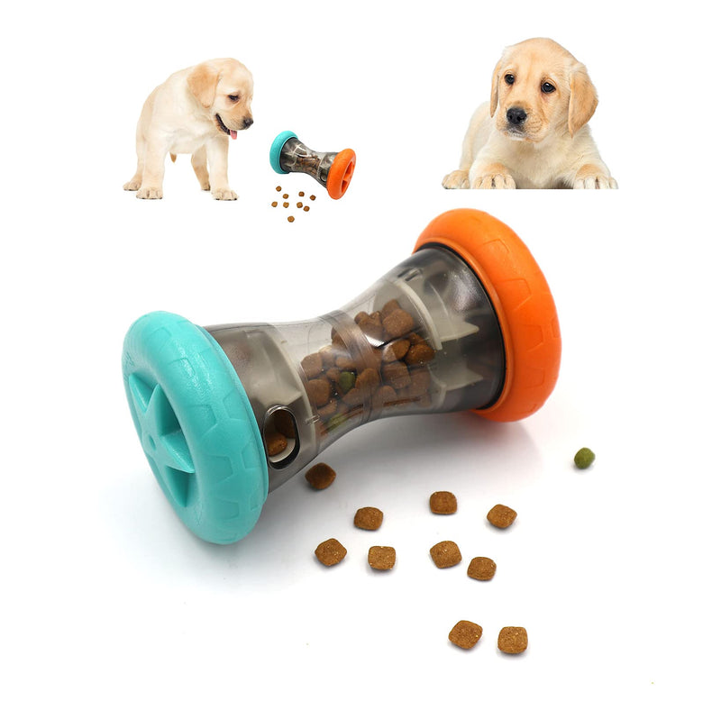 encuraper Dog Food Treat Dispensing Puzzle Toys for Small Dogs,Interactive Chase Toys for Dog to Keep Busy,Dog Slow Feeder to Improves Digestion,Barbell-Shaped IQ Dispenser Toys - PawsPlanet Australia