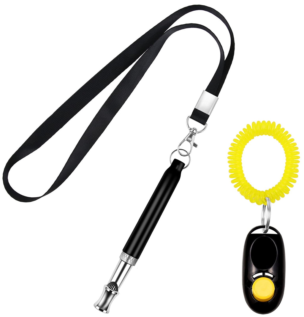 Joytale Dog Whistle and Dog Clicker Set, Adjustable Pitch Dog Whistles to Stop Barking and Training Clickers with Wrist Strap, Training Tools for Dog Recall Behavioral Training - PawsPlanet Australia