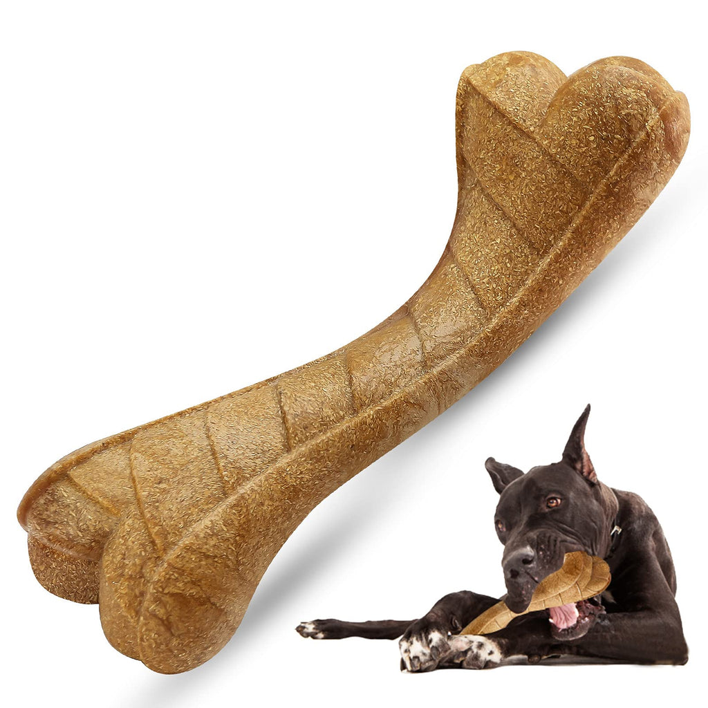 ZUUJNIL Dog Toys for Aggressive Chewers,Natural Wood Flour Indestructible Durable Dog Chew Toys,Tough Dog Bone Toy for Medium Large Breed[Beef Flavor] - PawsPlanet Australia