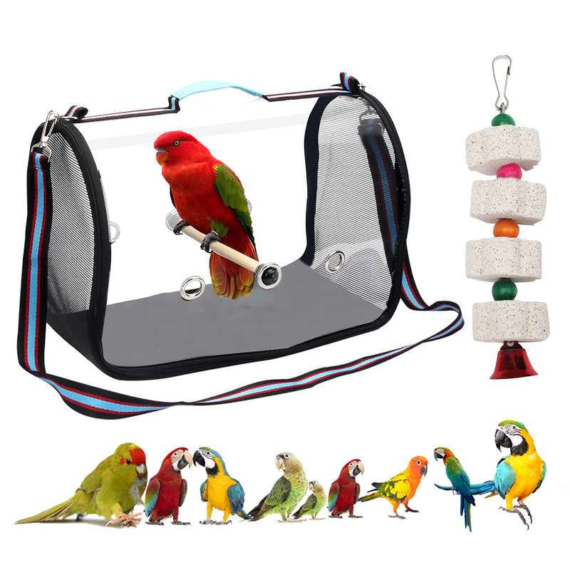 Bird Carrier, AHIER Lightweight Bird Travel Bag Parrot Bird Travel Cage with Parrot Grinding Stone - PawsPlanet Australia