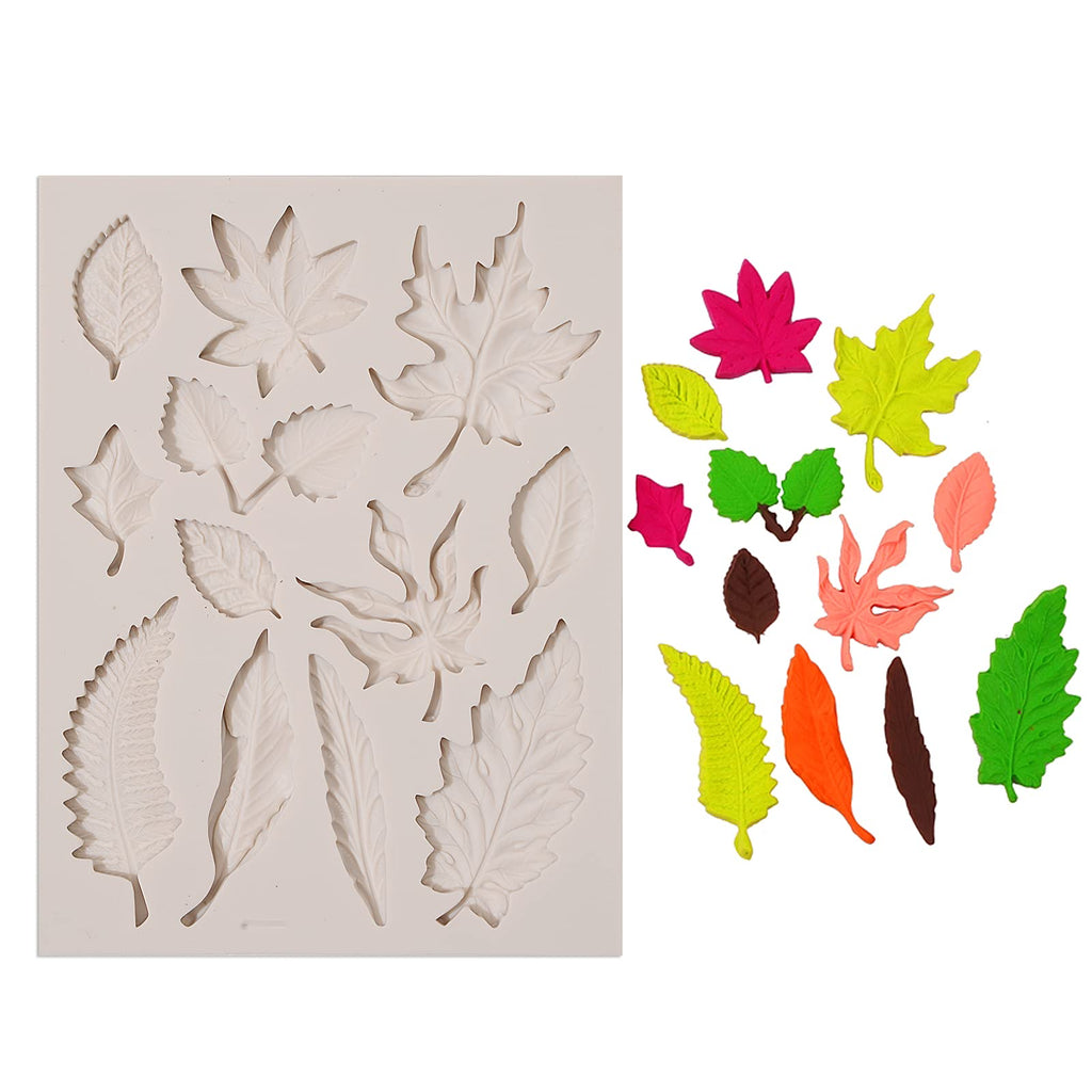 Maple Leaf Fondant Silicone Molds, Chocolate Candy 3D Leaf Silicone Cake Decoration Mold for Wedding, Birthday, Christmas, Halloween, Mother's Day, Cupcake Topper,Polymer Clay Molds - PawsPlanet Australia