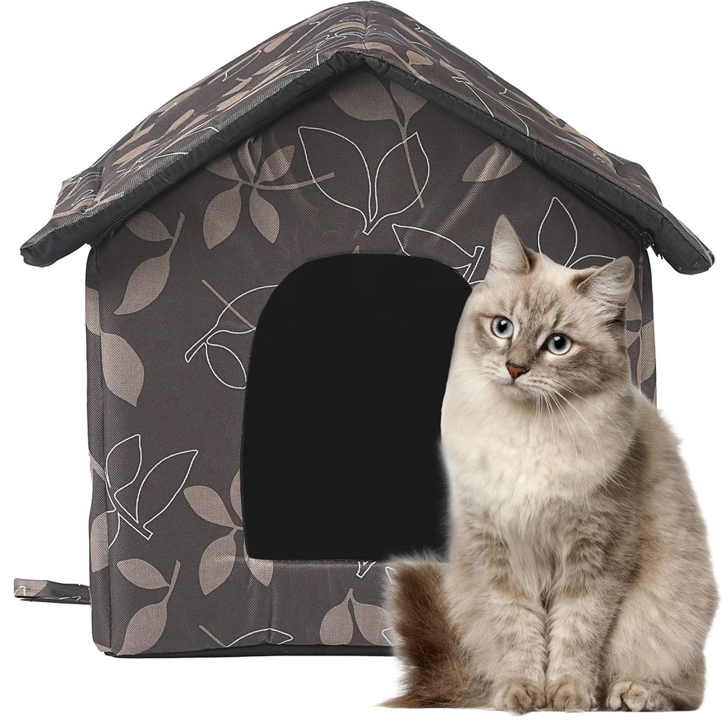 KUDES Cat House with Removable Cushion, Four Season Pet Nest Kitty Shelter with Waterproof Canvas Roof, Washable and Foldable Feral Cat Kennel Cave House Small Dog Tent Cabin for Indoor Outdoor S(Under 3.3lb.) - PawsPlanet Australia