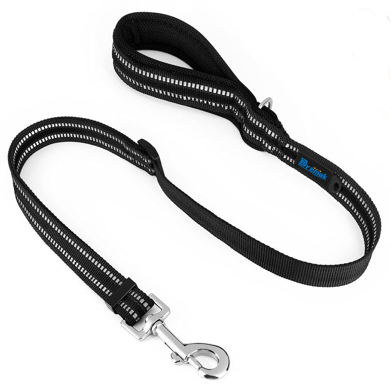 5FT Dog Leash with Comfortable Padded Handle Nylon Threads Braided Pet Leash with Auto Lock Hook Reflective Dog Walking Leash for Small Medium and Large Dogs for Walking, Running and Trainning Black - PawsPlanet Australia