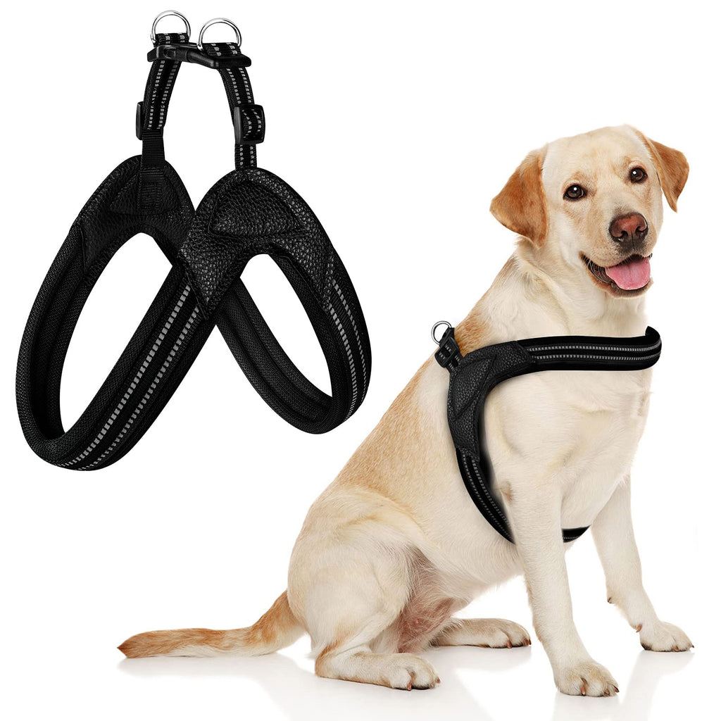 Mesh Dog Harness, No Pull No Choke Pet Harnesses Soft Breathable Dog Harness with Adjustable Chest Belt and Quick-Release Buckle for Small Medium and Large Dogs for Walking, Running and Trainning XS Black - PawsPlanet Australia