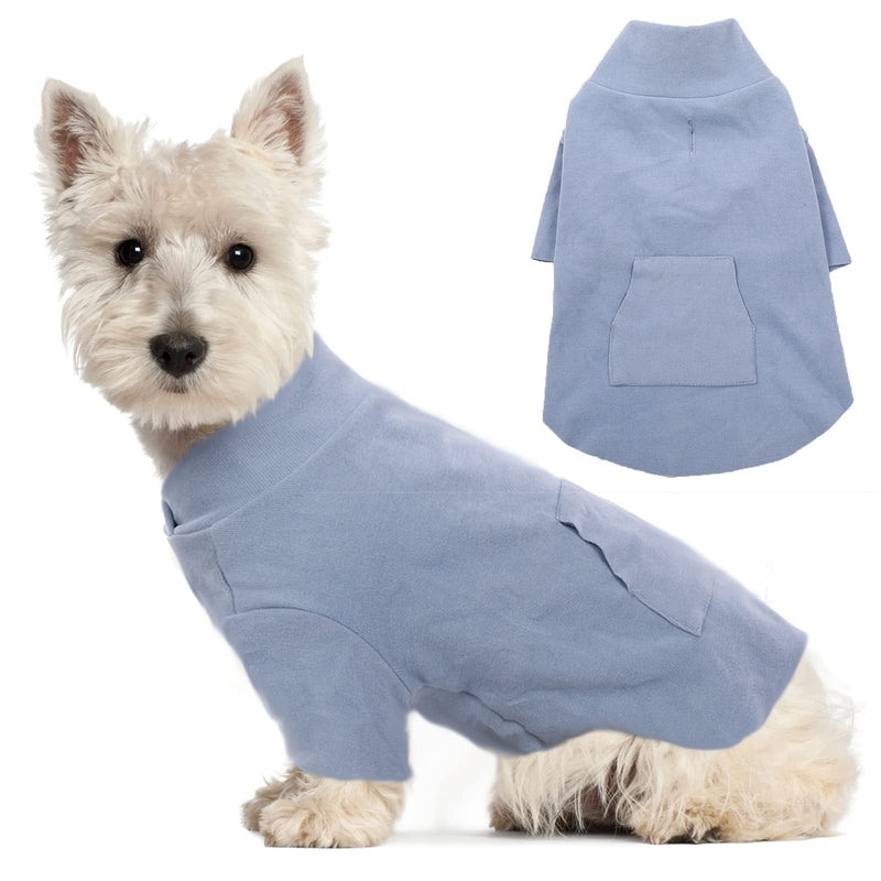 Warm Fleece Vest Dog Sweater，Stretchy Pullover Fleece Dog Jacket Winter Dog Coat Apparel, Dog Anxiety Relief Onesie Shirts Pajamas Pet Sweatshirt Cold Weather Clothes for Small Medium Large Dogs Cats X-Small Blue - PawsPlanet Australia
