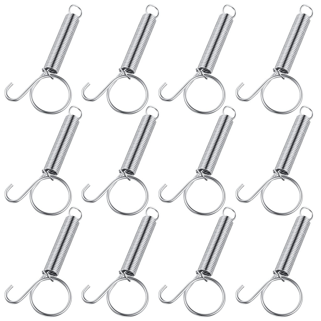 12 Pieces Spring Latch Hook for Rabbit Cages Doors Multifunctional Spring Cage Latch Metal Finger for Pet Dog Cat Guinea Pig Bunny Birds Parrot Hamsters Squirrels Wire Cage Door Fixing - PawsPlanet Australia