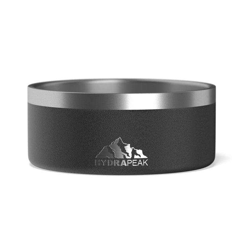 Hydrapeak Dog Bowl - Non Slip Stainless Steel Dog Bowls for Water or Food 4 Cup Black - PawsPlanet Australia